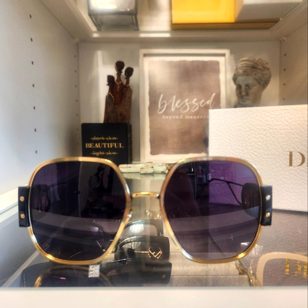 Dior shades black and gold